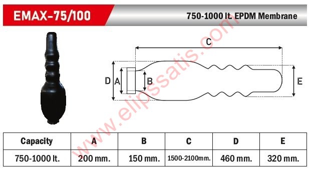 750/1000 LT EPDM Genleşme Tankı Membranı (Yerli Üretim)
