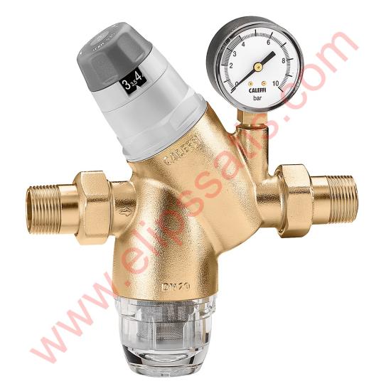 Caleffi 1/2’’ Ön Ayarlanabilir Şeffaf Filtreli Basınç Düşürücü Vana